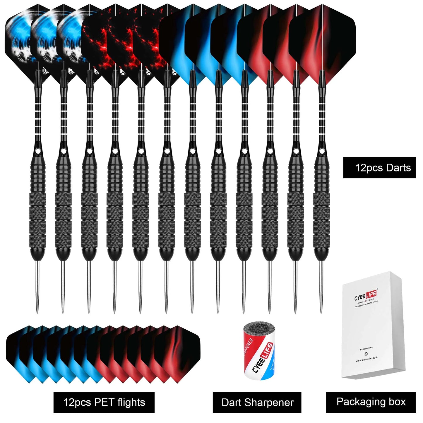 CyeeLife 6/12PCS 24G hard dart steel needle