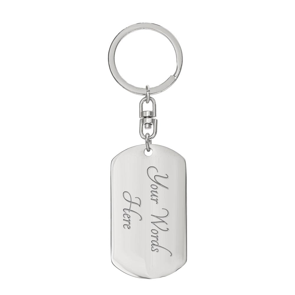 Graduate Gift Dog Tag Keychain