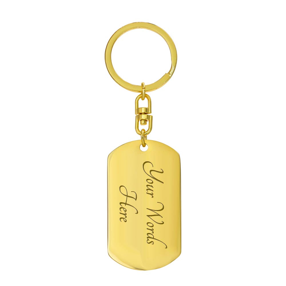 Graduate Gift Dog Tag Keychain