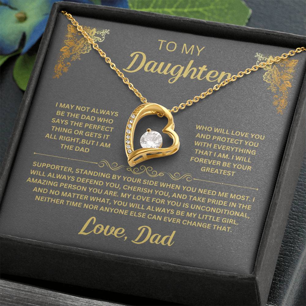 Standing By Your Side Daughter Forever Love Necklace Heartfelt Message Dad's Gift
