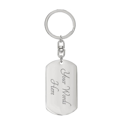 Graduate Gift Dog Tag Keychain