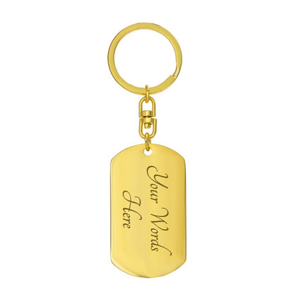 Graduate Gift Dog Tag Keychain