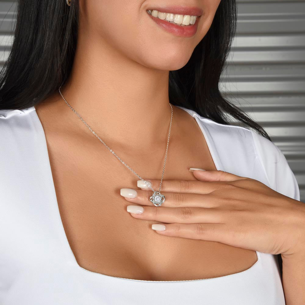 Wife Love Knot Necklace. Husband's Gift To Wife.